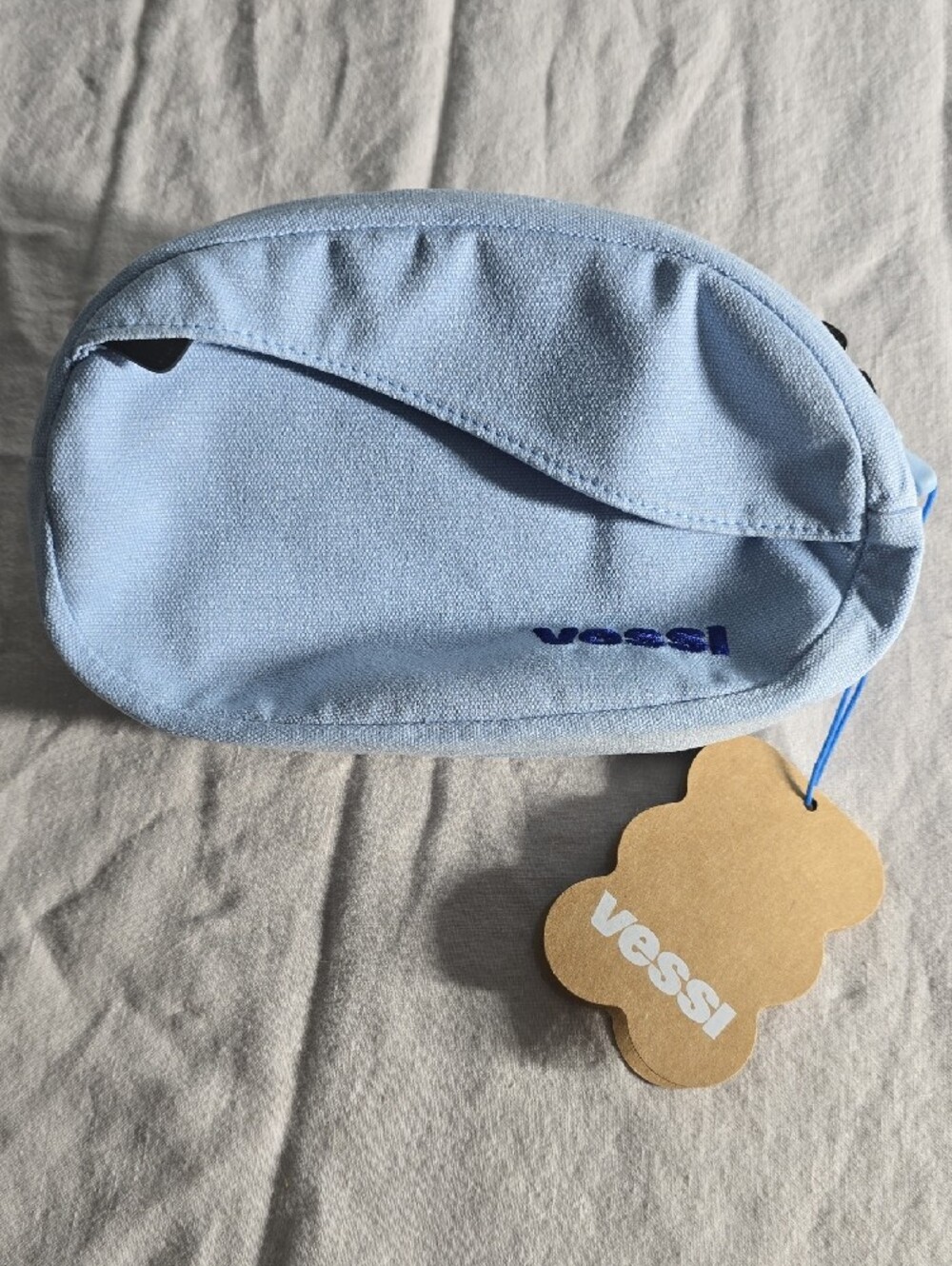 Vessi Pale Blue Waterproof  Canvas Pouch